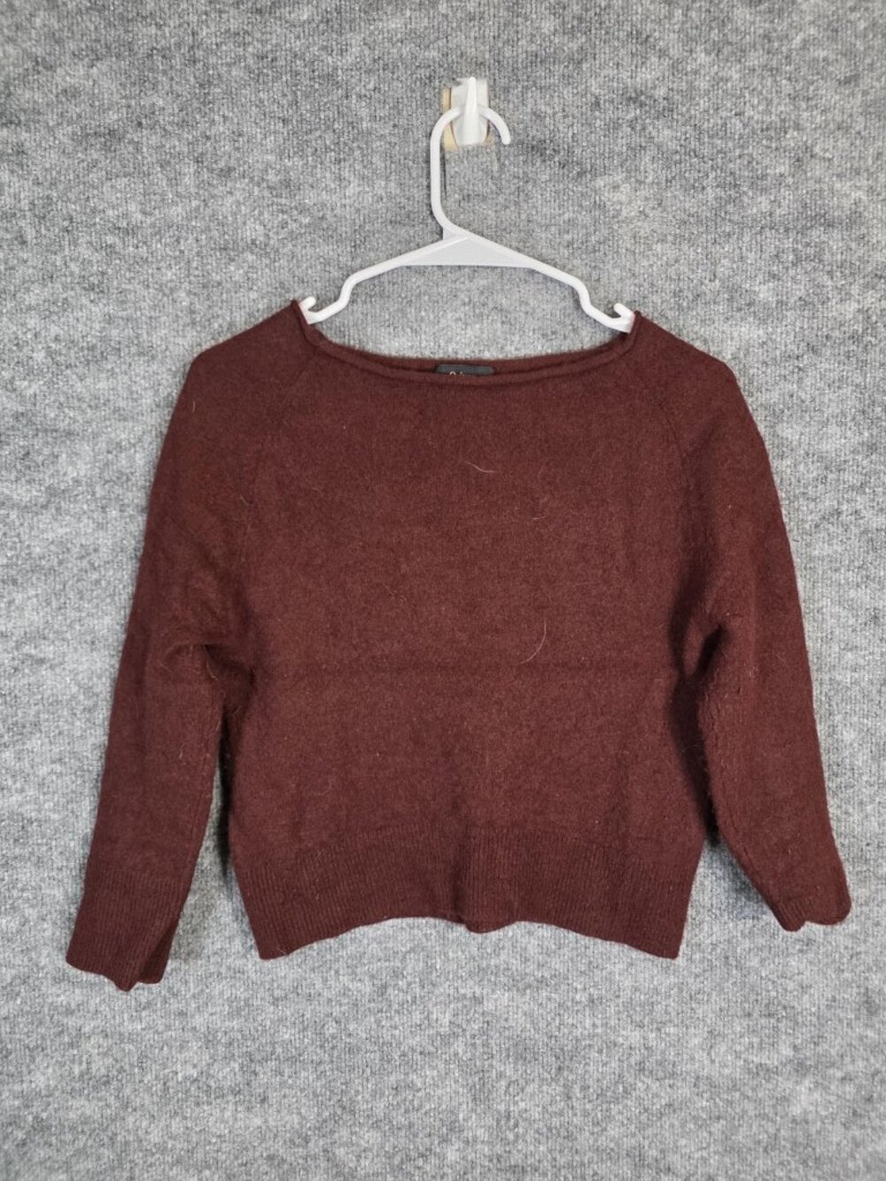 Quince Sweater Womens XS Red 100% Cashmere Boat Neck Raglan Pullover Soft Knit
